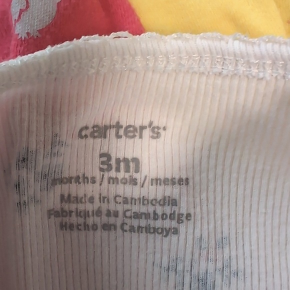 Carter's 3-Piece Footie Pajama Bundle Girl's Size 0-3 Months - Picture 3 of 7